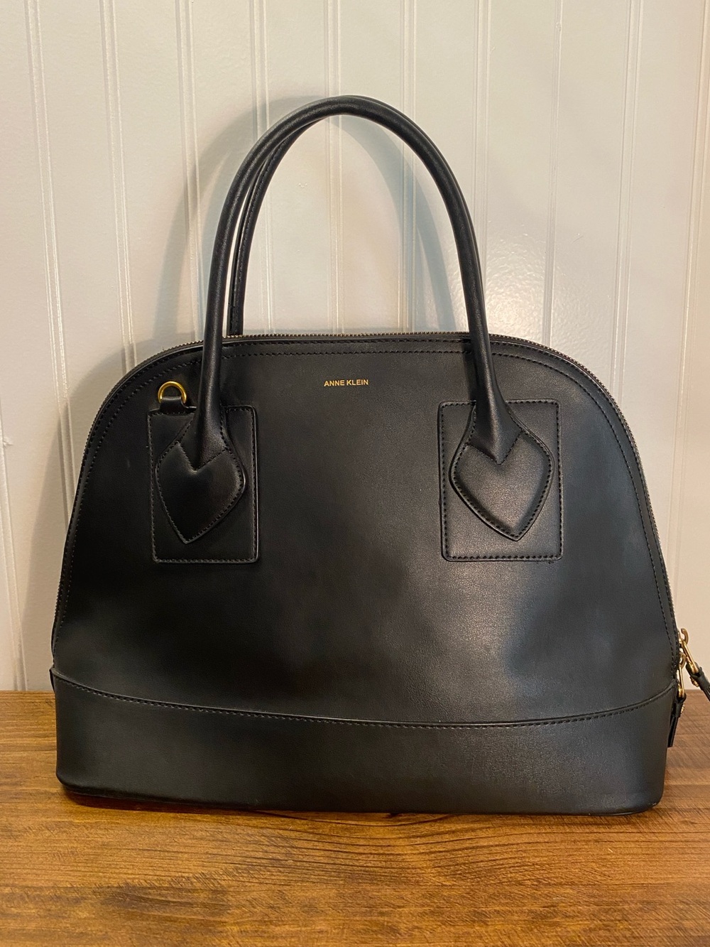 Anne Klein - Black Dome Satchel Handbag